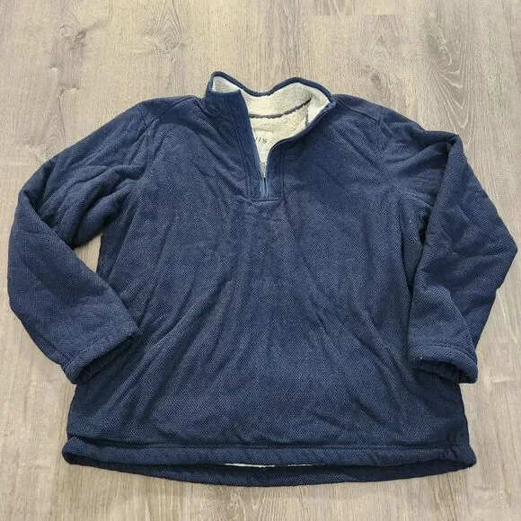 Orvis 1/4 Zip Heavyweight Pullover Fleece Sherpa Lined Sweater Mens Size XXL 2XL - Picture 1 of 13